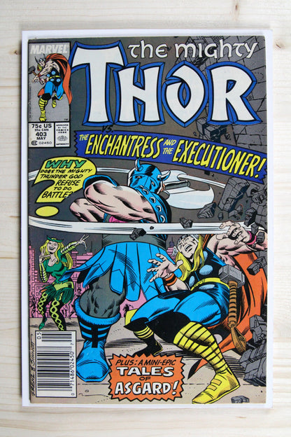 Thor #403 – Marvel (1989) 8.0 VF Joe Sinnott | Newsstand