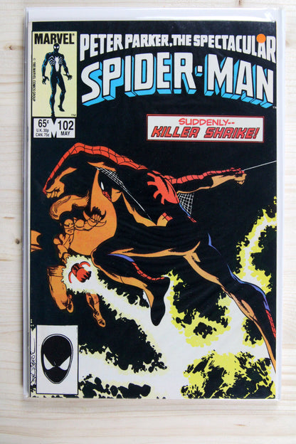 Peter Parker, the Spectacular Spider-Man #102 – Marvel (1985) 9.2 NM- John Byrne cover
