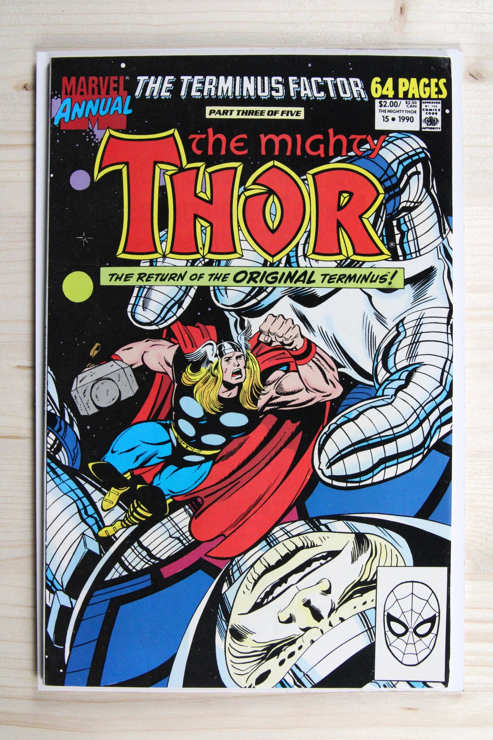 The Mighty Thor Annual #15 – Marvel (1990) 8.5 VF+ "Avengers" The Terminus Factor