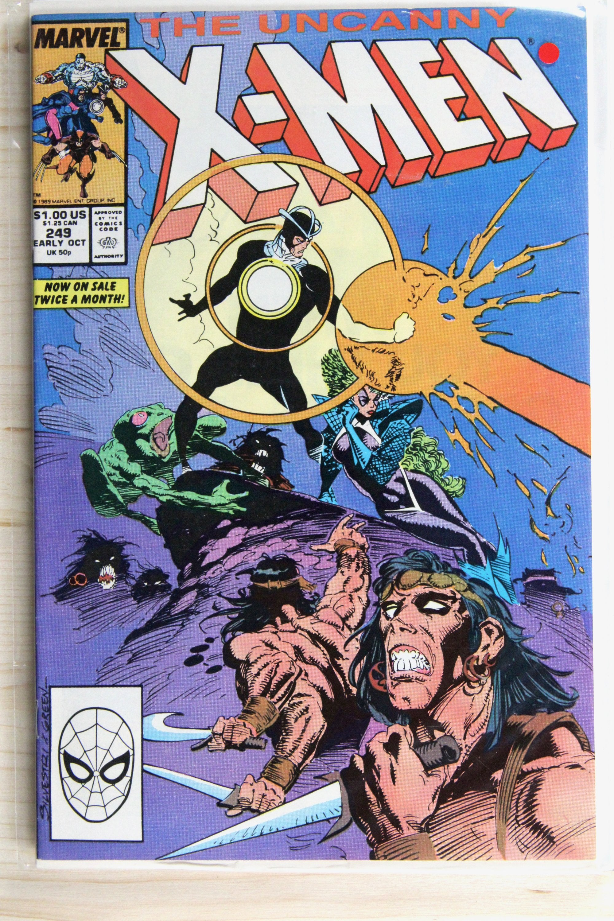 The Uncanny X-Men #249 – Marvel (1989) 8.5 VF+ Chris Claremont story | Marc Silvestri art