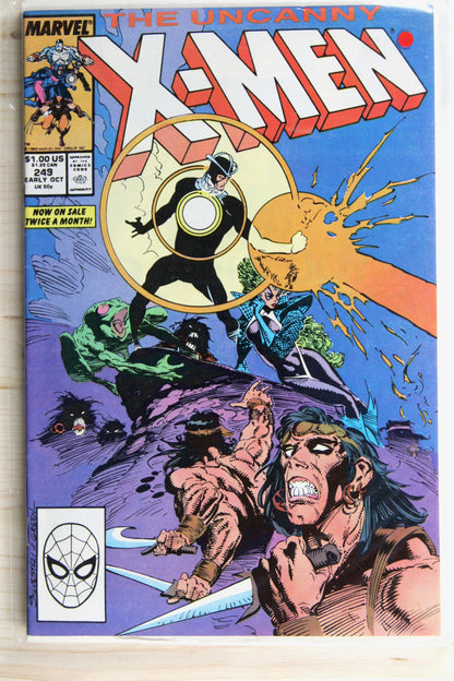 The Uncanny X-Men #249 – Marvel (1989) 8.5 VF+ Chris Claremont story | Marc Silvestri art