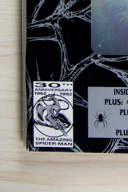 The Amazing Spider-Man #365 – Marvel (1992) 8.5 VF+ John Romita art | Stan Lee story | 30th Anniversary Super-Sized Issue with holographic cover