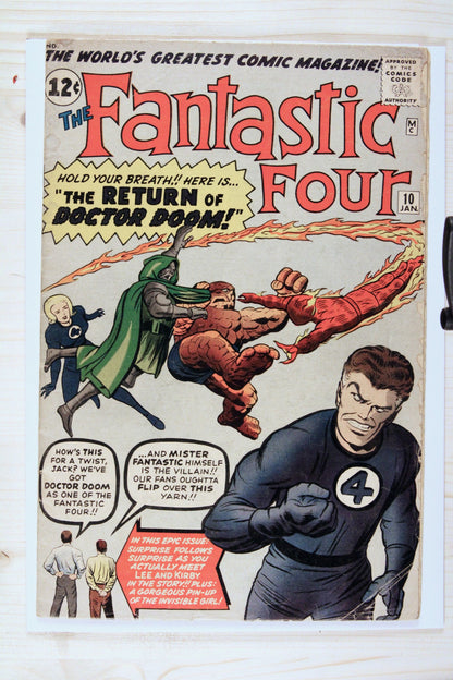 Fantastic Four #10 – Marvel (1963) 4.0 VG Jack Kirby art | Stan Lee story