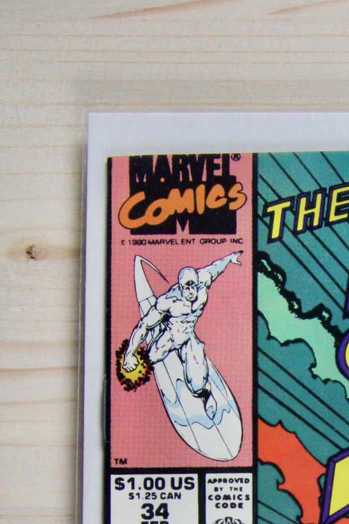 Silver Surfer #34 – Marvel (1990) 8.5 VF+ Rebirth of Thanos | Signed
