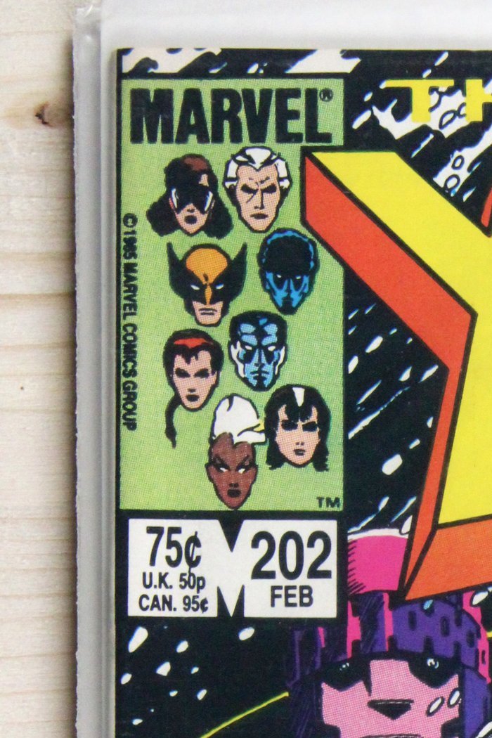 The Uncanny X-Men #202 – Marvel (1986) 9.0 VF/NM "Marvel Super Heroes" Secret Wars II | Chris Claremont story