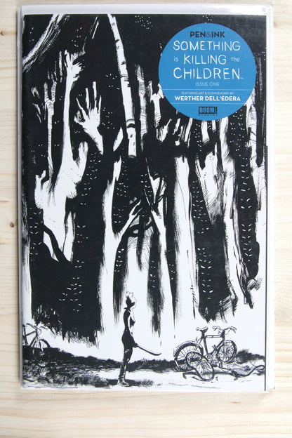 Something is Killing the Children #1 – Boom! Studios (2023) 9.6 NM+ James Tynion IV story | Pen & Ink Variant - featuring art & commentary by Werther Dell'Edera, black and white ink art edition