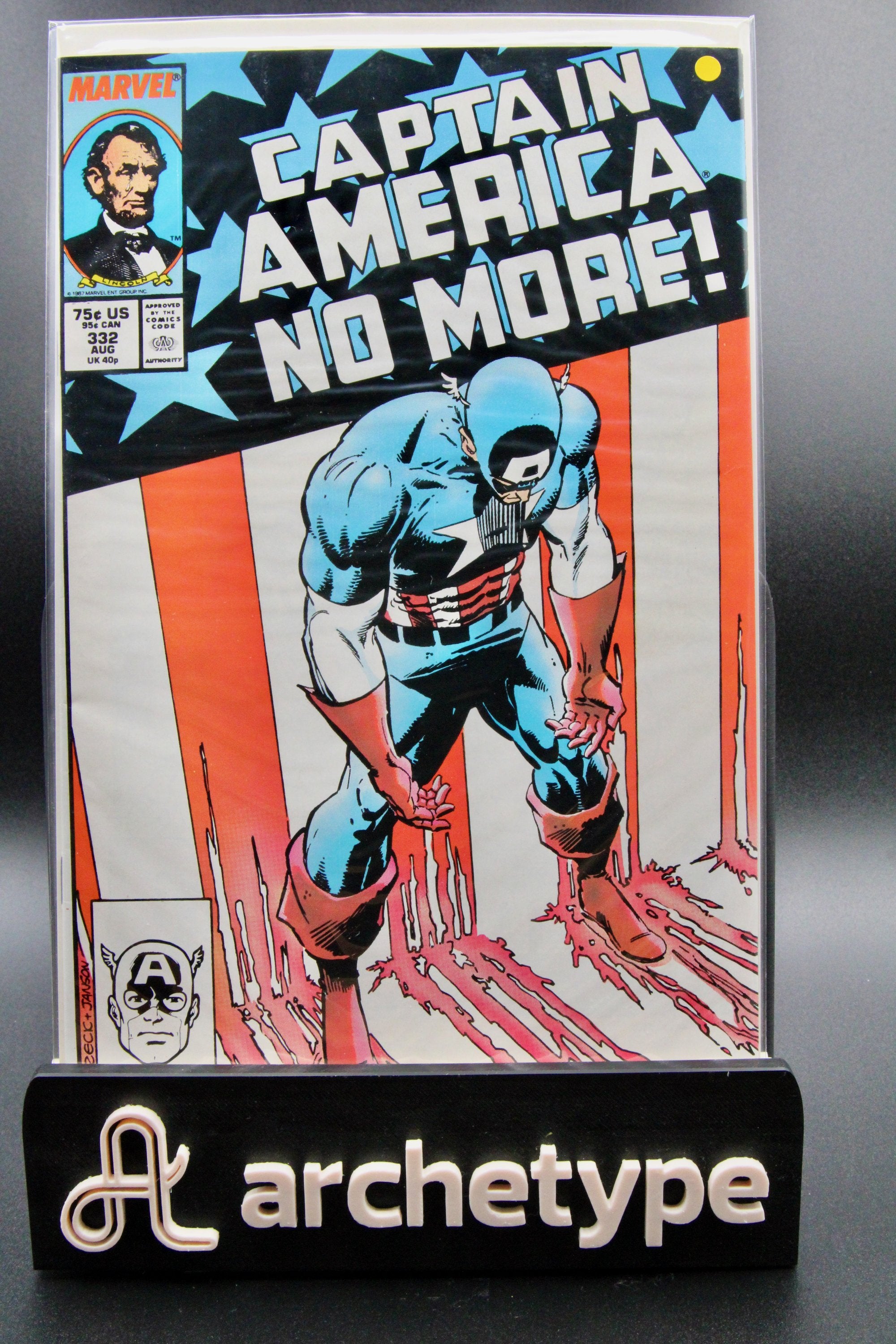 Captain America #332 – Marvel (1987) "Captain America" Captain America No More | Klaus Janson cover