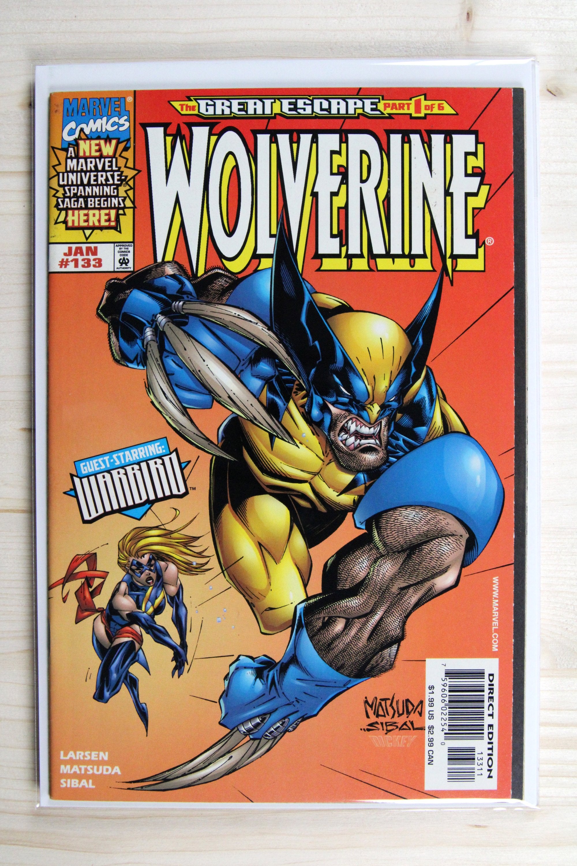 Wolverine #133 – Marvel (1999) 9.2 NM- The Great Escape | Erik Larsen story