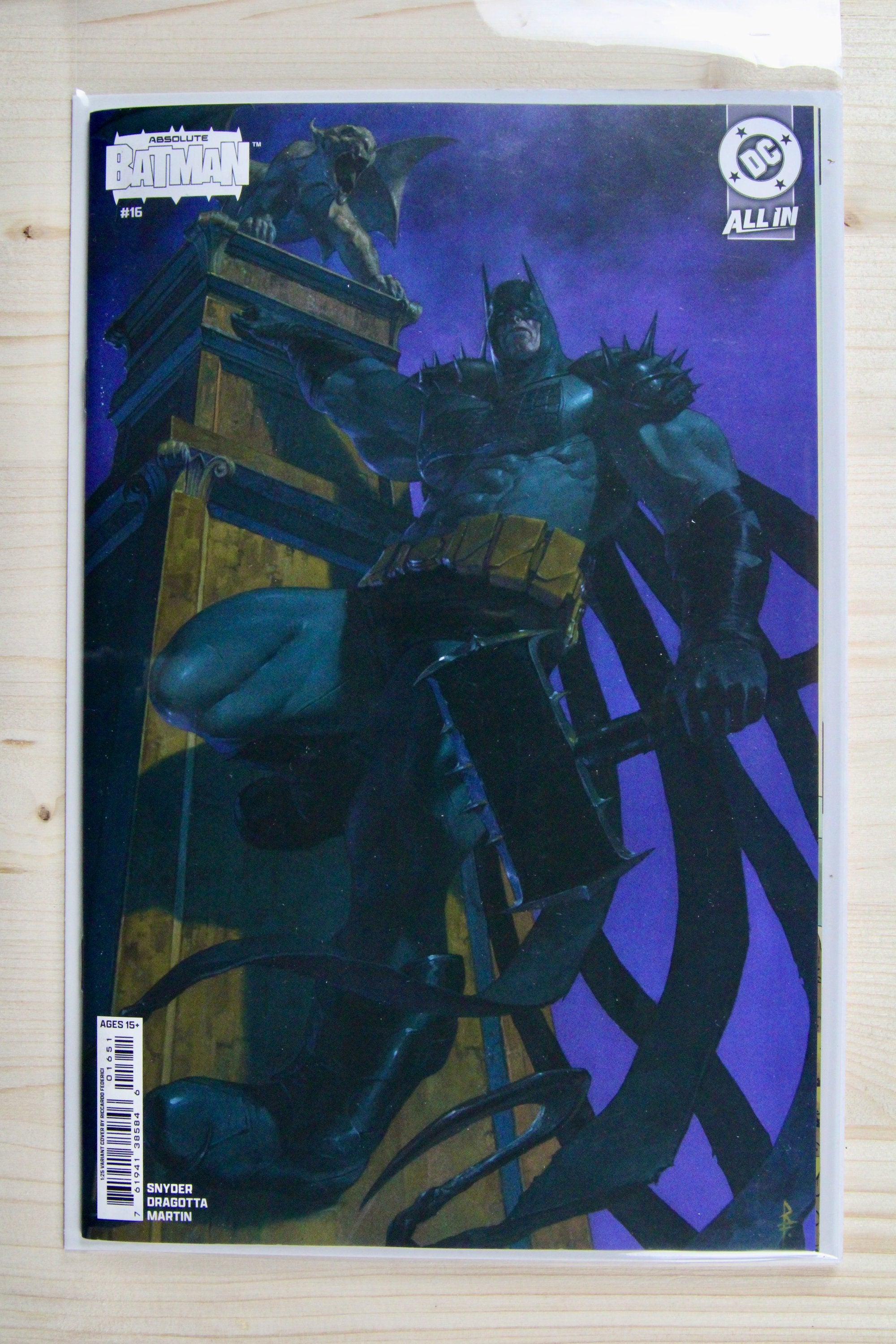 Absolute Batman #16 – DC (2026) 8.5 VF+ Scott Snyder story 1:25 Incentive Cover