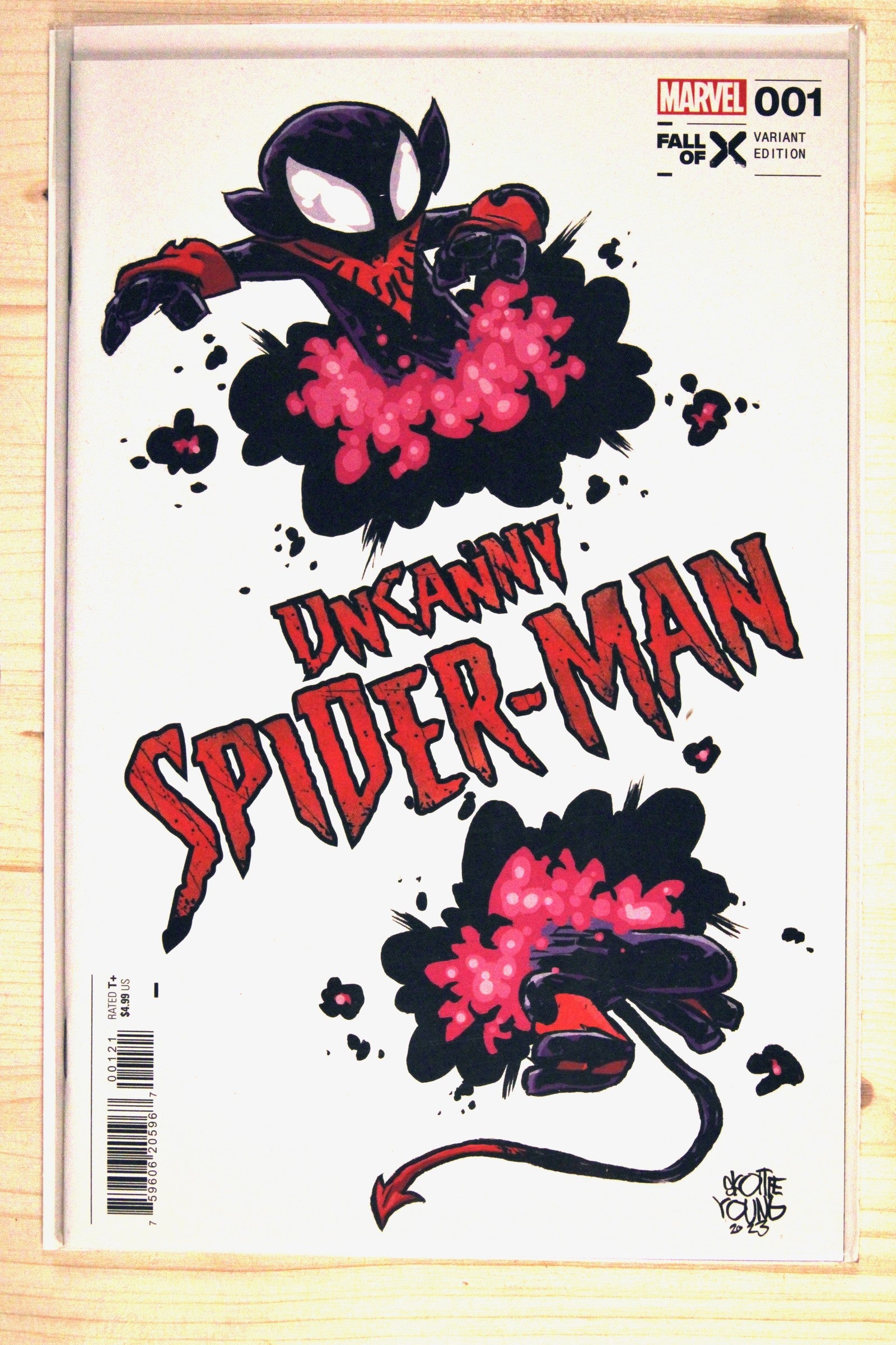 Uncanny Spider-Man  #1 – Marvel (2023) 9.6 NM+ "X-Men" The Fall of X | Skottie Young