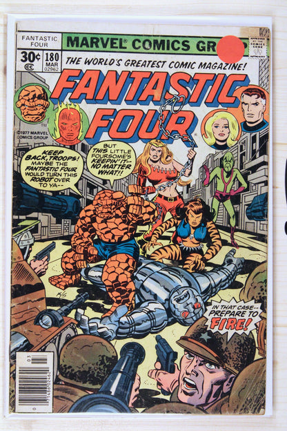 Fantastic Four #180 – Marvel (1977) 6.0 FN Jack Kirby art | Joe Sinnott | Newsstand Edition