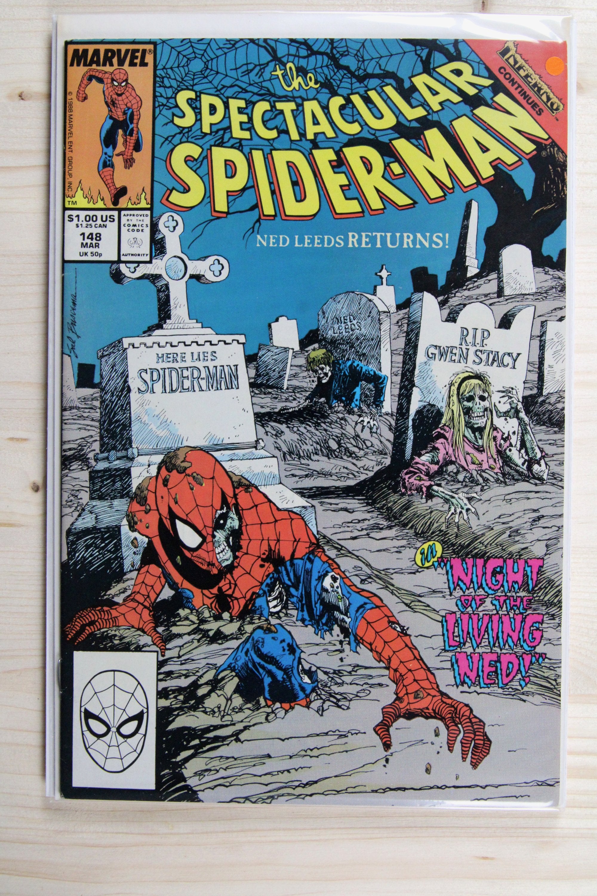 The Spectacular Spider-Man #148 – Marvel (1989) 9.0 VF/NM "X-Men" Inferno