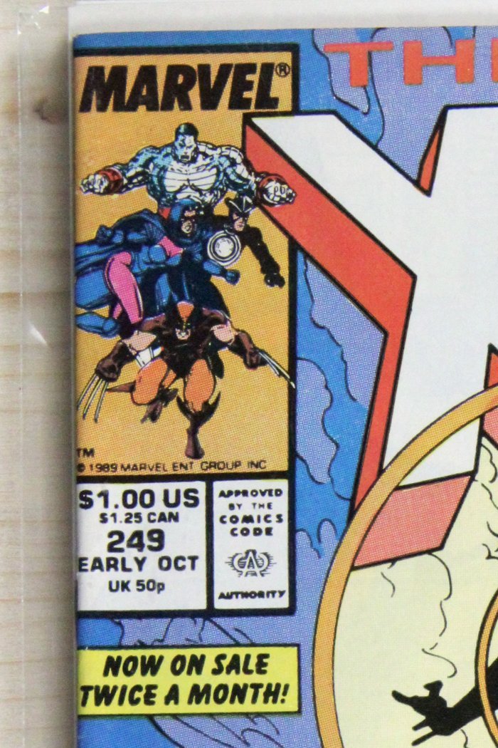The Uncanny X-Men #249 – Marvel (1989) 8.5 VF+ Chris Claremont story | Marc Silvestri art