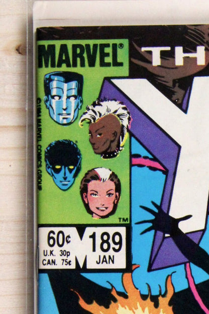 The Uncanny X-Men #189 – Marvel (1985) 9.0 VF/NM Chris Claremont story