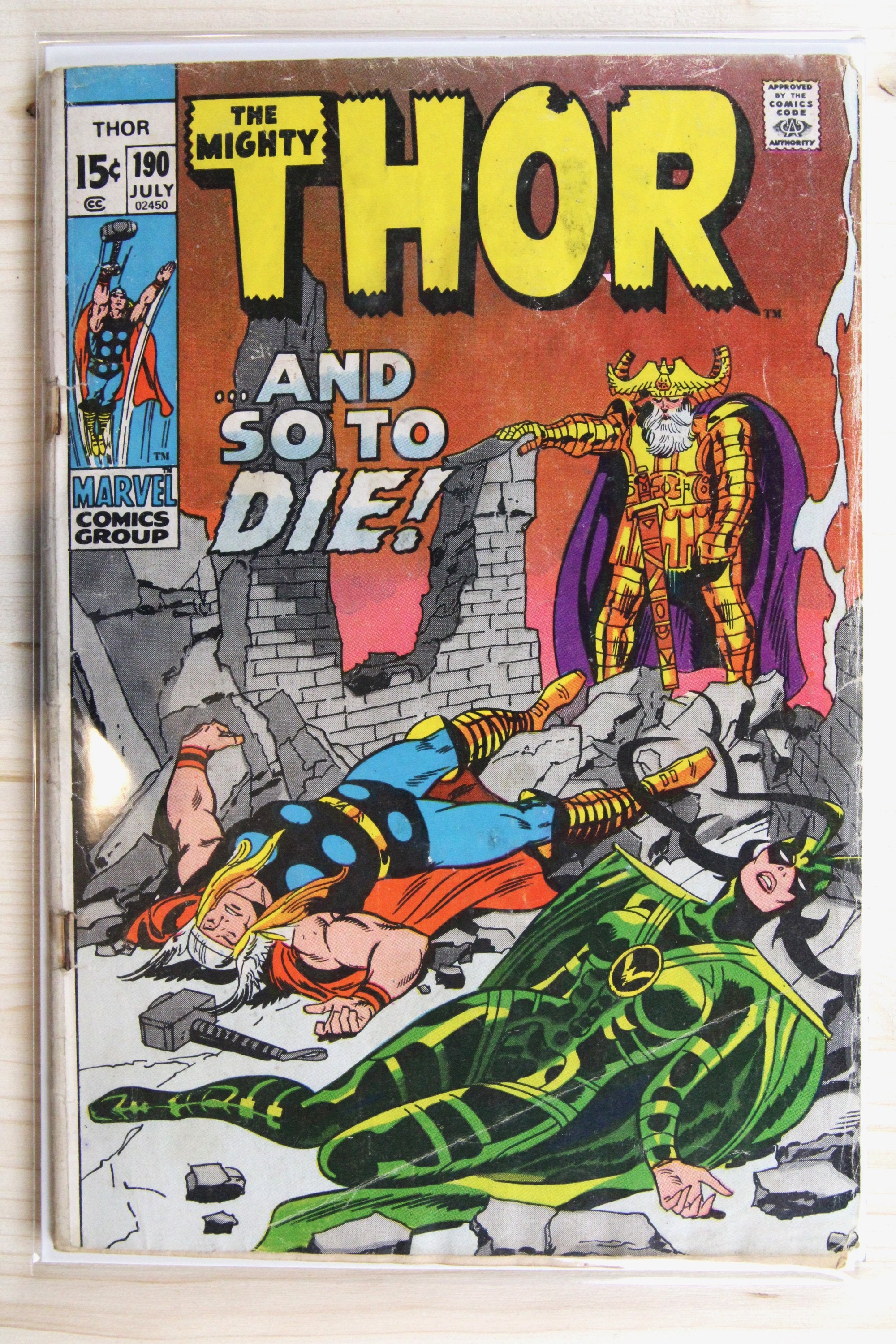 Thor #190 – Marvel (1971) 3.5 VG- Joe Sinnott | Stan Lee story