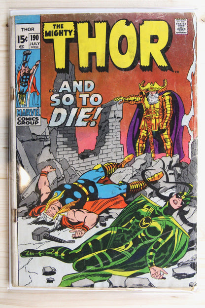 Thor #190 – Marvel (1971) 3.5 VG- Joe Sinnott | Stan Lee story