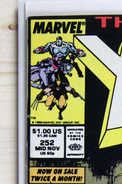 The Uncanny X-Men #252 – Marvel (1989) 8.0 VF Chris Claremont story | Jim Lee cover