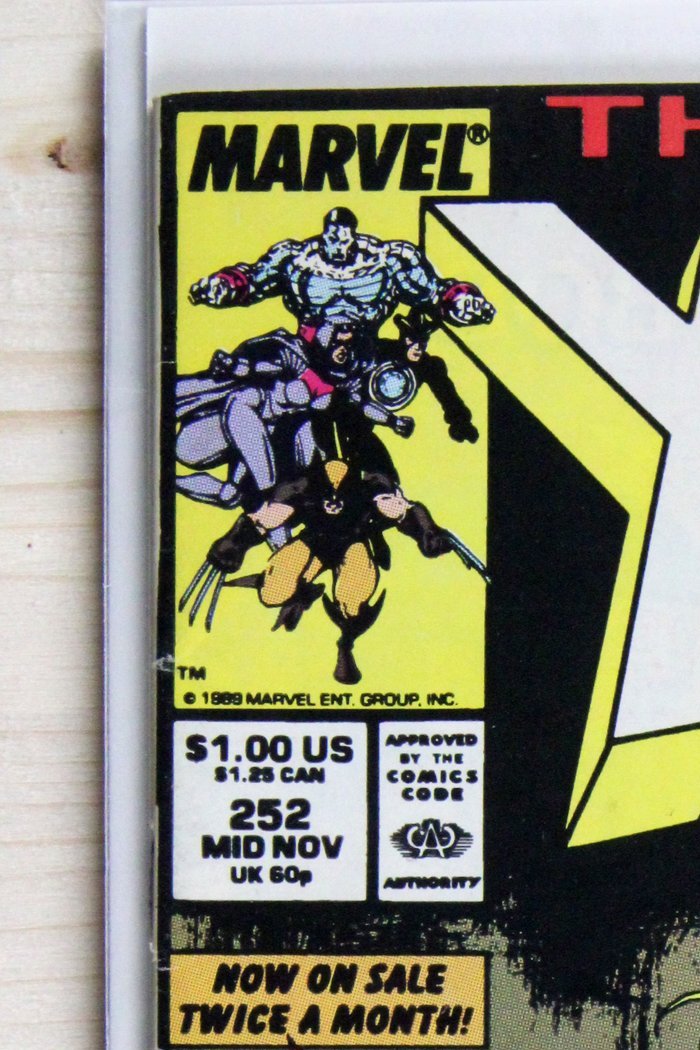 The Uncanny X-Men #252 – Marvel (1989) 8.0 VF Chris Claremont story | Jim Lee cover