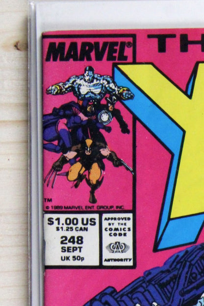 The Uncanny X-Men #248 – Marvel (1989) 9.2 NM- Chris Claremont story | Jim Lee art