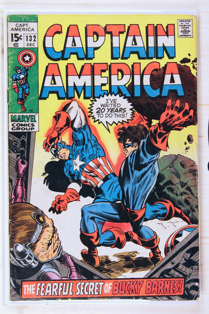 Captain America #132 – Marvel (1970) 4.0 VG Stan Lee story