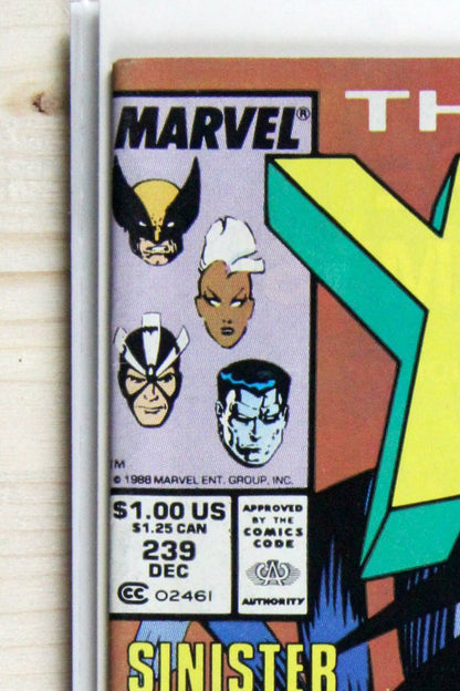 The Uncanny X-Men #239 – Marvel (1988) 8.5 VF+ Inferno | Chris Claremont story | Marc Silvestri art | Newsstand