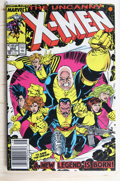 The Uncanny X-Men #254 – Marvel (1989) 8.0 VF Muir Island Saga | Chris Claremont story | Jim Lee cover | Newsstand
