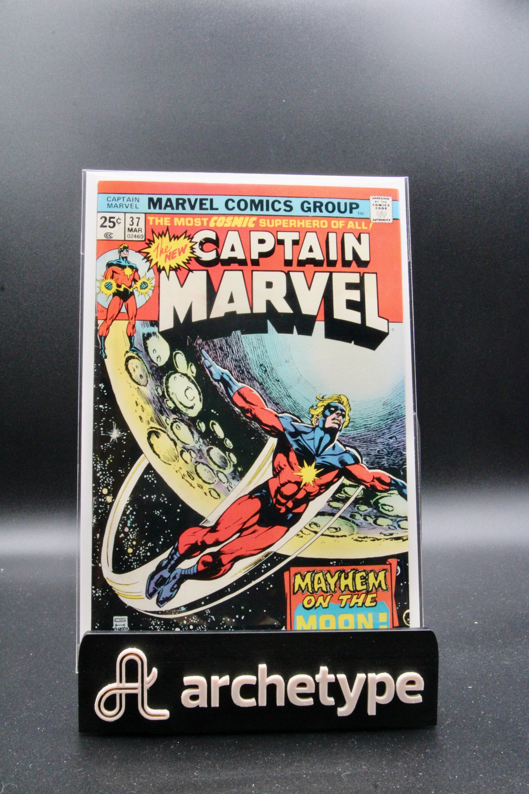 Captain Marvel #37 – Marvel (1975) "Captain Marvel" Trial of the Watcher | Klaus Janson cover