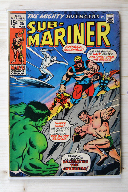 Sub-Mariner #35 – Marvel (1971) 4.5 VG+ Stan Lee