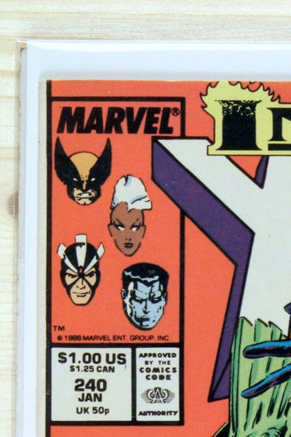 The Uncanny X-Men #240 – Marvel (1989) 9.0 VF/NM Inferno | Chris Claremont story | Marc Silvestri art