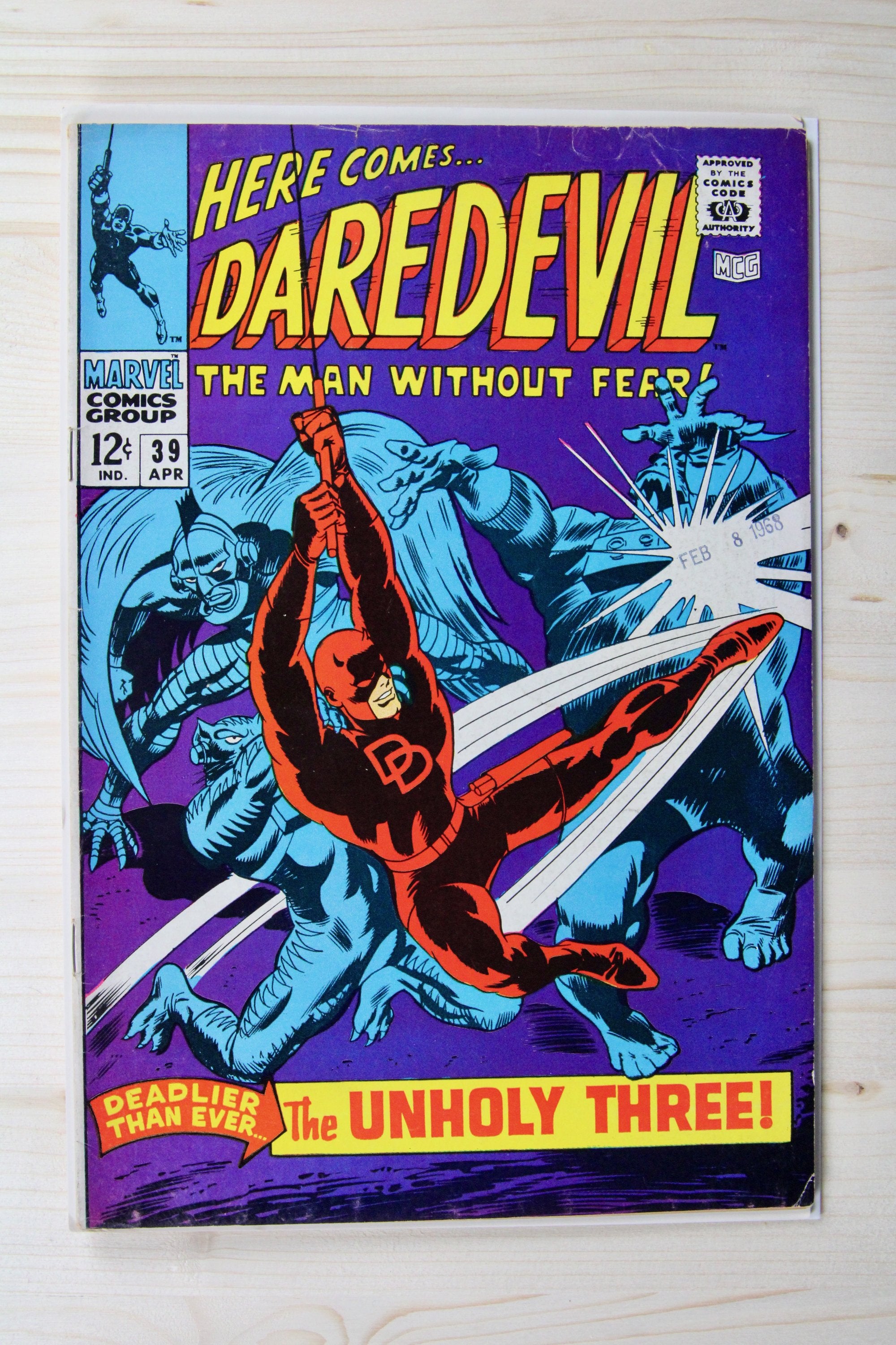 Daredevil #39 – Marvel (1968) 5.5 FN- Stan Lee story