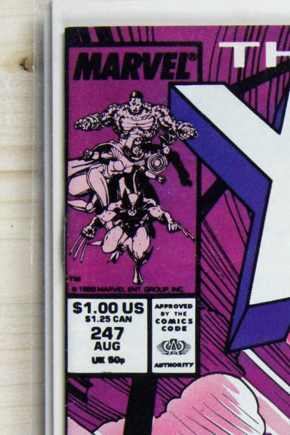 The Uncanny X-Men #247 – Marvel (1989) 8.5 VF+ Chris Claremont story | Marc Silvestri art