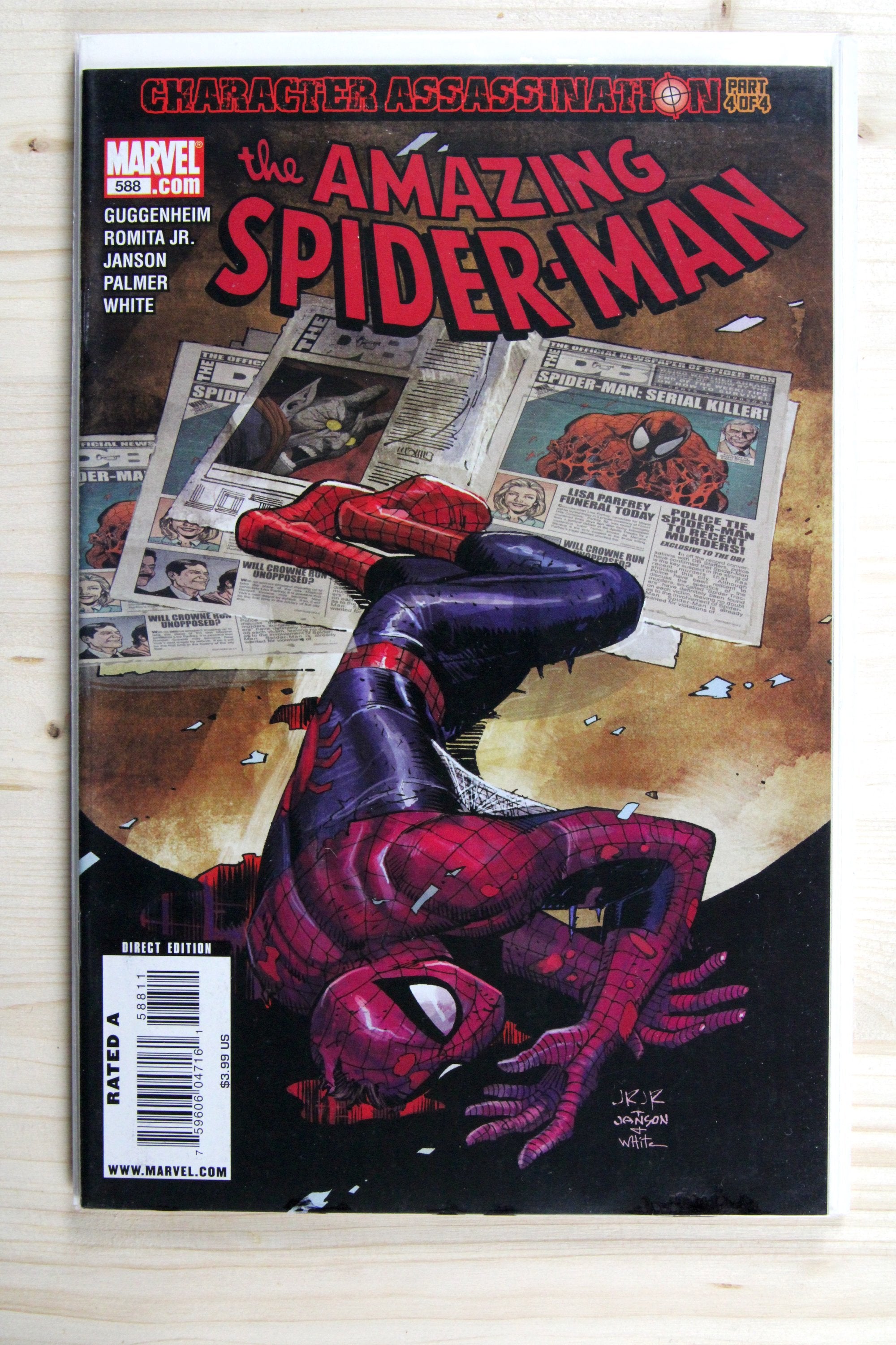 The Amazing Spider-Man #588 – Marvel (2009) 9.4 NM Character Assassination | Klaus Janson