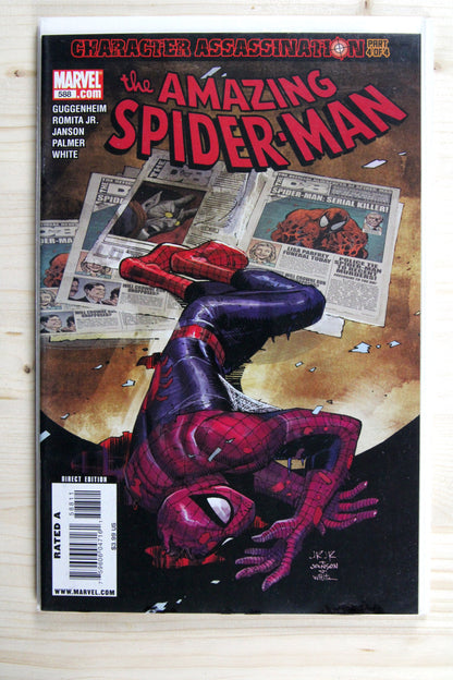 The Amazing Spider-Man #588 – Marvel (2009) 9.4 NM Character Assassination | Klaus Janson