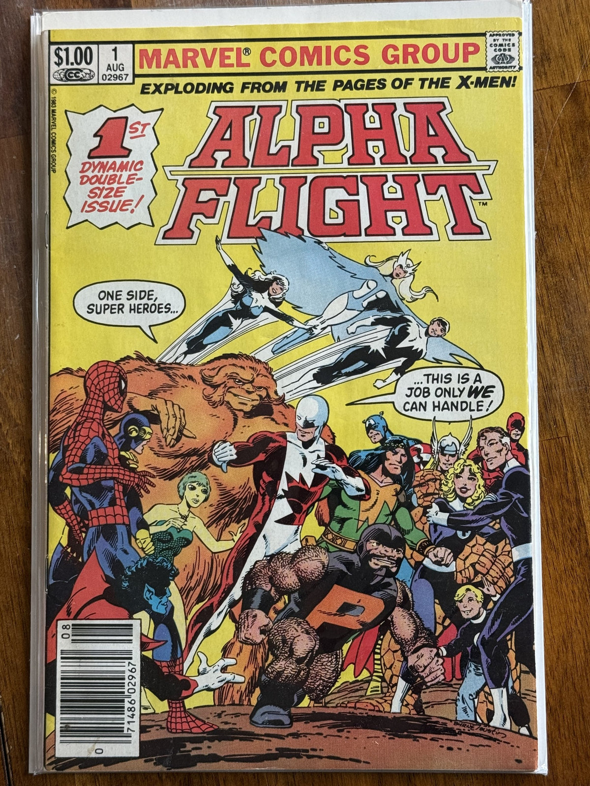 Alpha Flight #1 – Marvel (1983) 8.5 VF+ John Byrne story | Terry Austin cover | Newsstand Edition