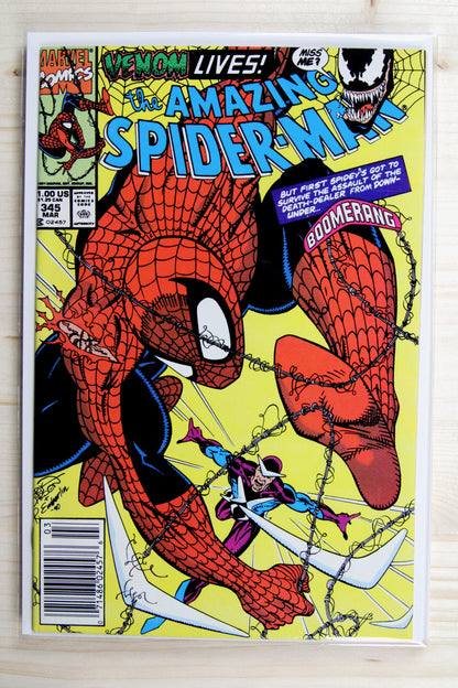 The Amazing Spider-Man #345 – Marvel (1991) 9.4 NM Erik Larsen art | Newsstand