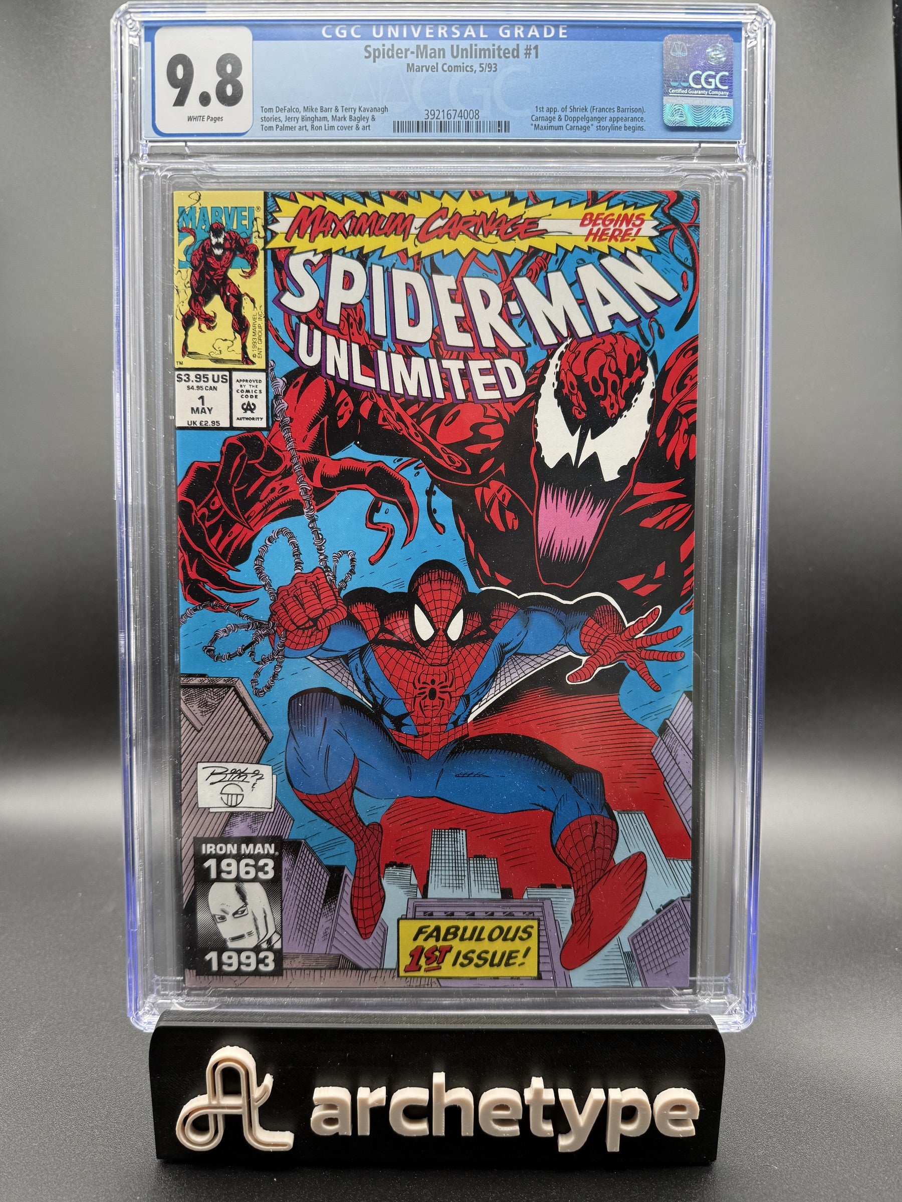 Spider-Man Unlimited #1 – Marvel (1993) CGC 9.8 NM/MT Maximum Carnage
