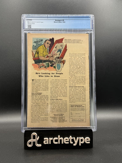 The Avengers #9 – Marvel (1964) CGC 5.0 Off-White to White Pages