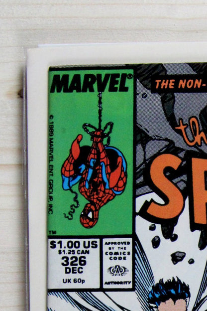The Amazing Spider-Man #326 – Marvel (1989) 8.5 VF+ "Avengers" Acts of Vengeance