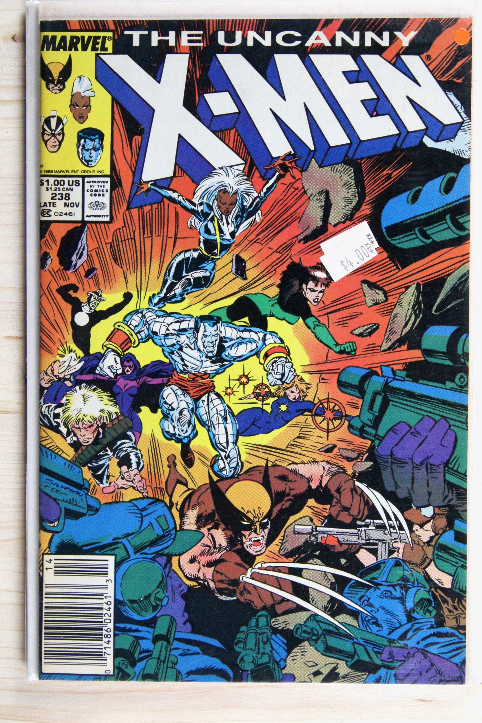 The Uncanny X-Men #238 – Marvel (1988) 8.5 VF+ Chris Claremont story | Marc Silvestri art | Newsstand