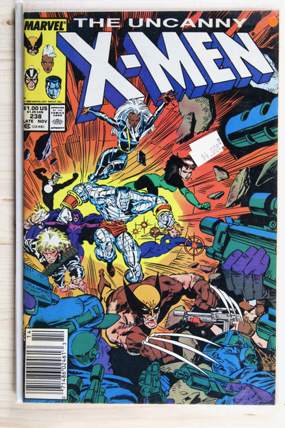 The Uncanny X-Men #238 – Marvel (1988) 8.5 VF+ Chris Claremont story | Marc Silvestri art | Newsstand