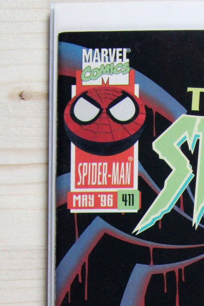 The Amazing Spider-Man #411 – Marvel (1996) 9.4 NM The Web of Carnage | Direct Edition