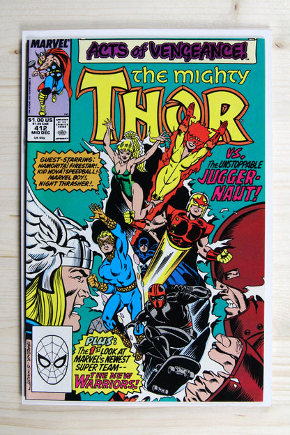 The Mighty Thor #412 – Marvel (1989) 9.0 VF/NM "Avengers" Acts of Vengeance | Joe Sinnott
