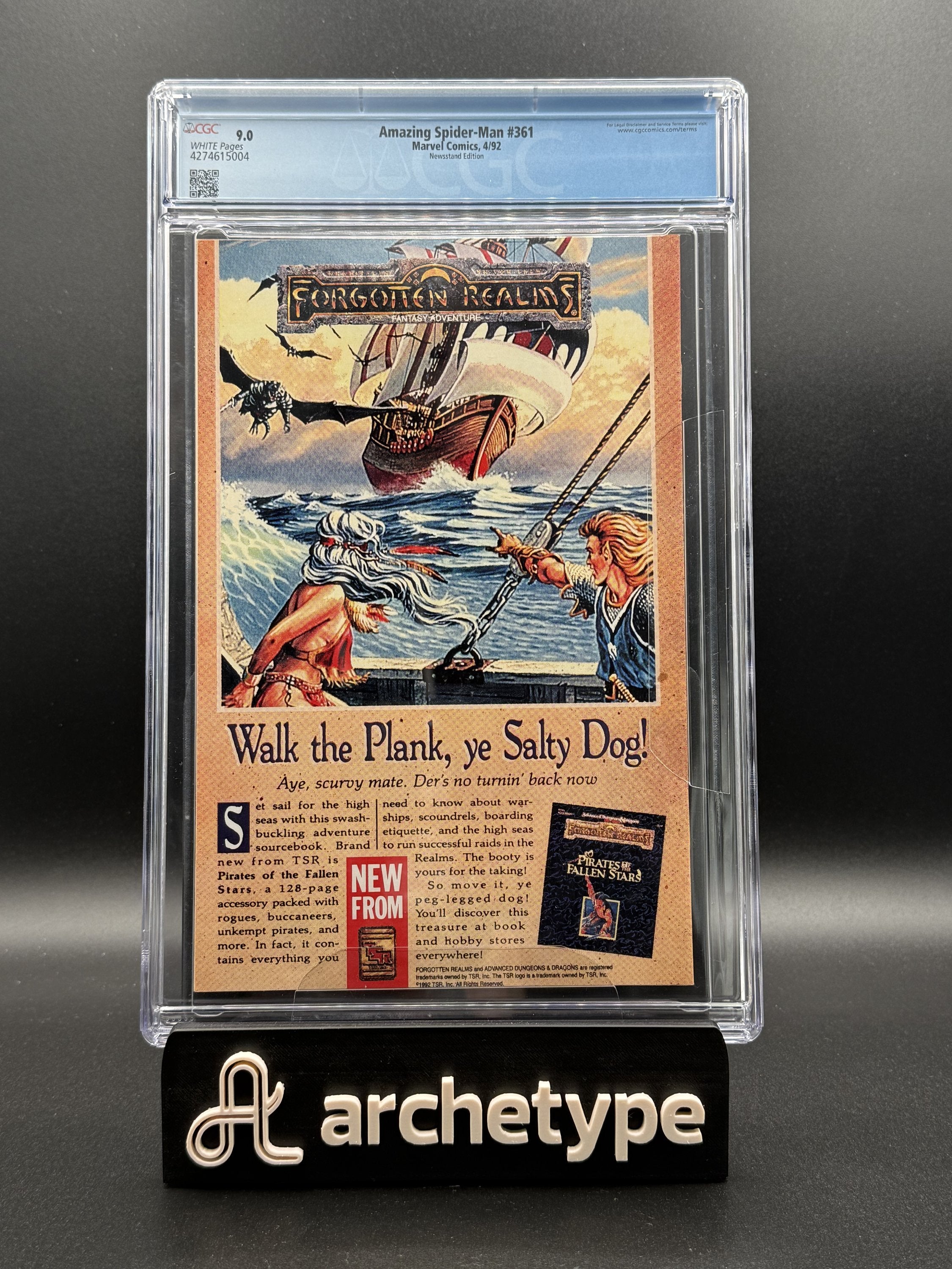 The Amazing Spider-Man #361 – Marvel (1992) CGC 9.0 Newsstand White Pages