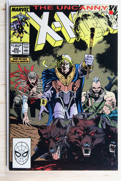The Uncanny X-Men #252 – Marvel (1989) 8.0 VF Chris Claremont story | Jim Lee cover