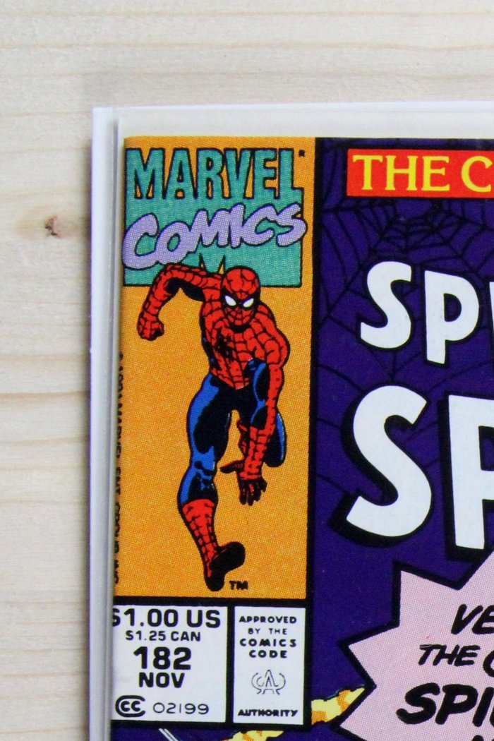 The Spectacular Spider-Man #182 – Marvel (1991) 9.2 NM- Newsstand