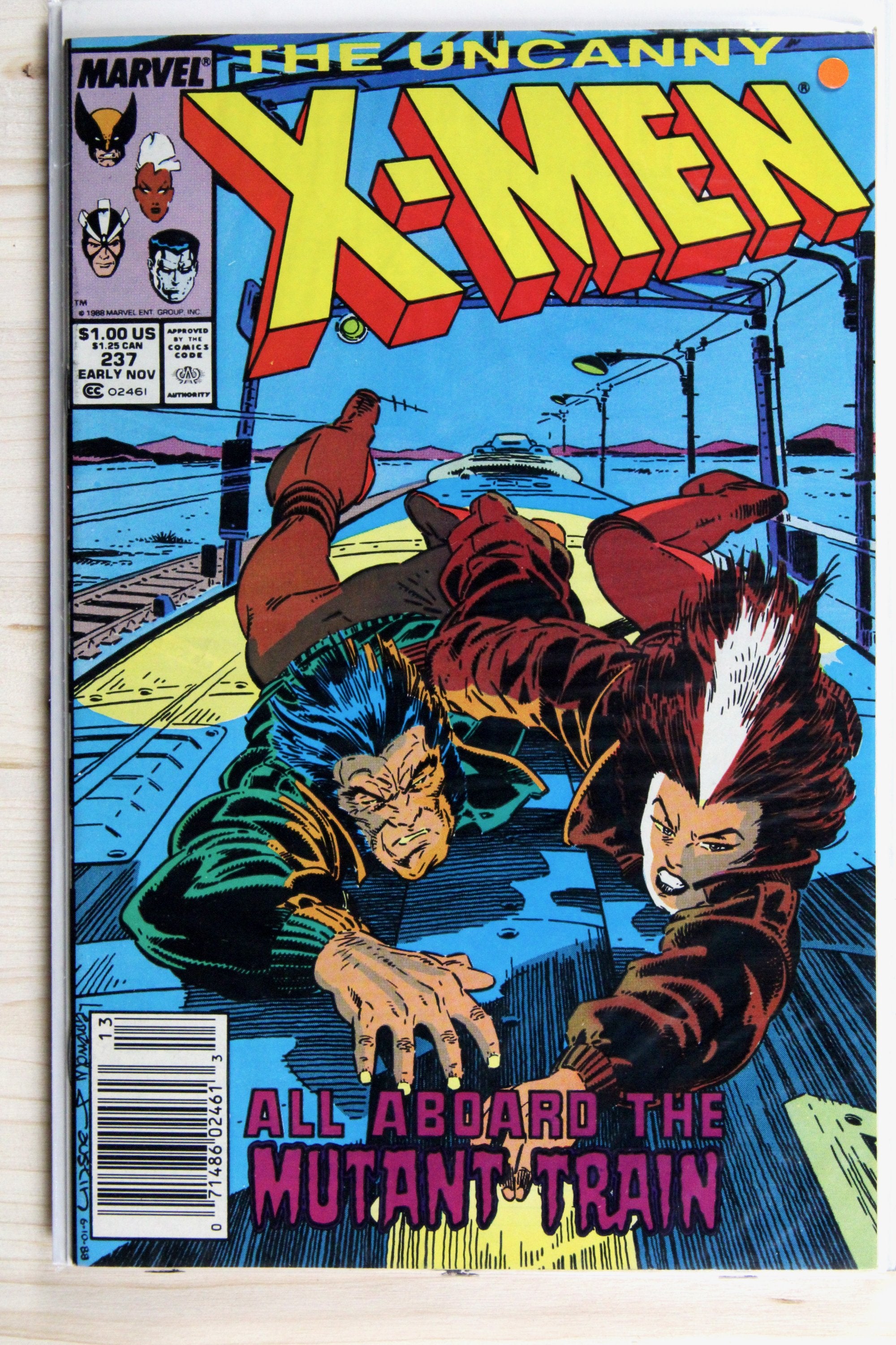 The Uncanny X-Men #237 – Marvel (1988) 8.5 VF+ A Green and Pleasant Land | Chris Claremont story | Terry Austin cover | Newsstand