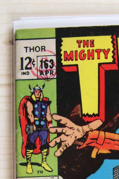 Thor #163 – Marvel (1969) 4.0 VG Jack Kirby art | Stan Lee story