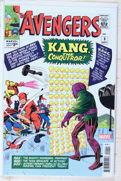 The Avengers #8 – Marvel (1964) 9.6 NM+ Jack Kirby art | Stan Lee story | Facsimile 2023