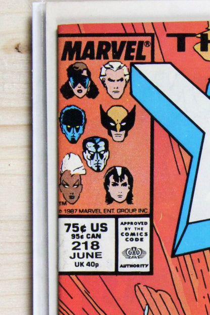 The Uncanny X-Men #218 – Marvel (1987) 9.0 VF/NM Chris Claremont story | Marc Silvestri art