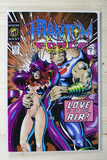 Phantom Force #1,3,4,5,6,7,8  Genesis West (1990) (7 Issues) Run Lot